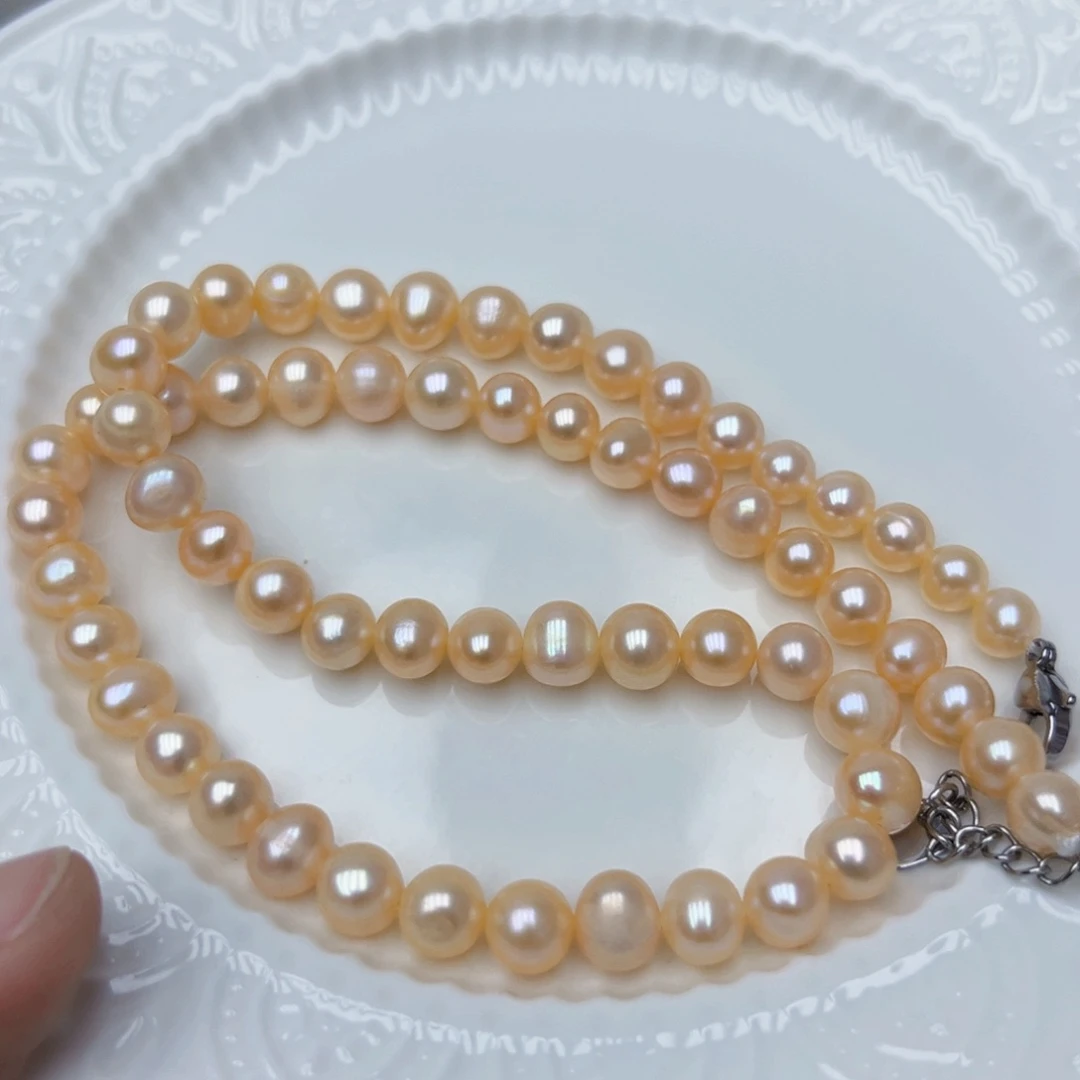 淡水珍珠颈饰银S925镶嵌