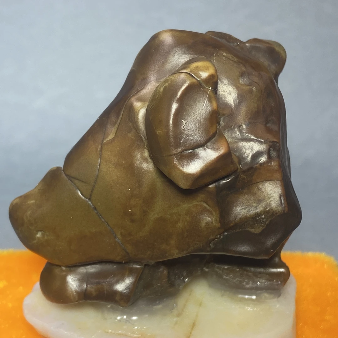 《牛首》阿拉善戈壁老皮奇石精品象形石亿年奇石匠心传承石韵天成