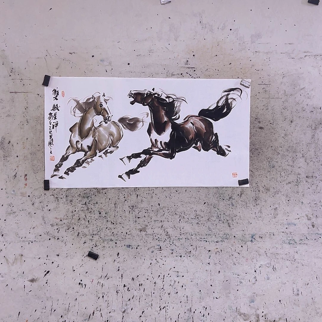 博***纺国画三尺100x50cmcm