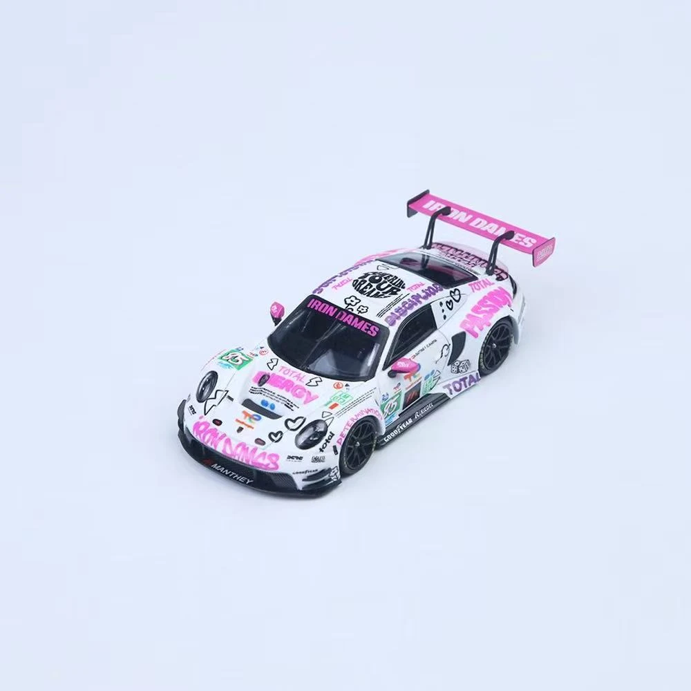 SR 1:64 保时捷911 GT3-白粉85号赛车 64比例静态收藏车模模型