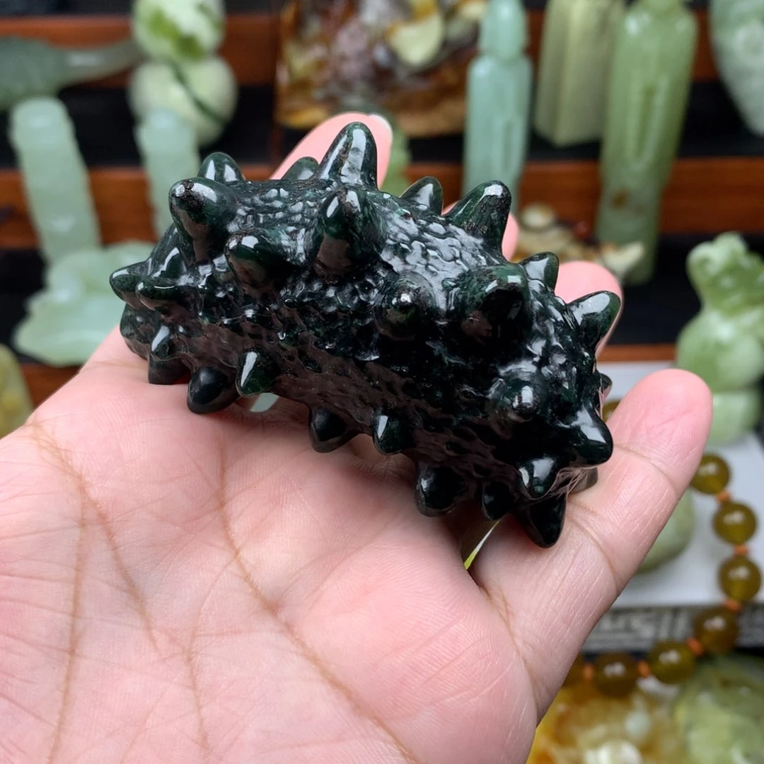 岫玉手把件未镶嵌