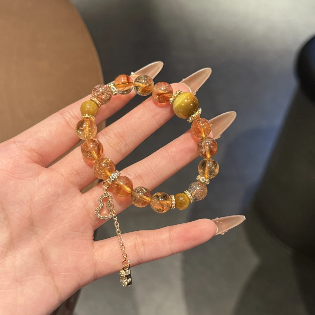 天然水晶黄水晶手串默认微瑕介意慎拍