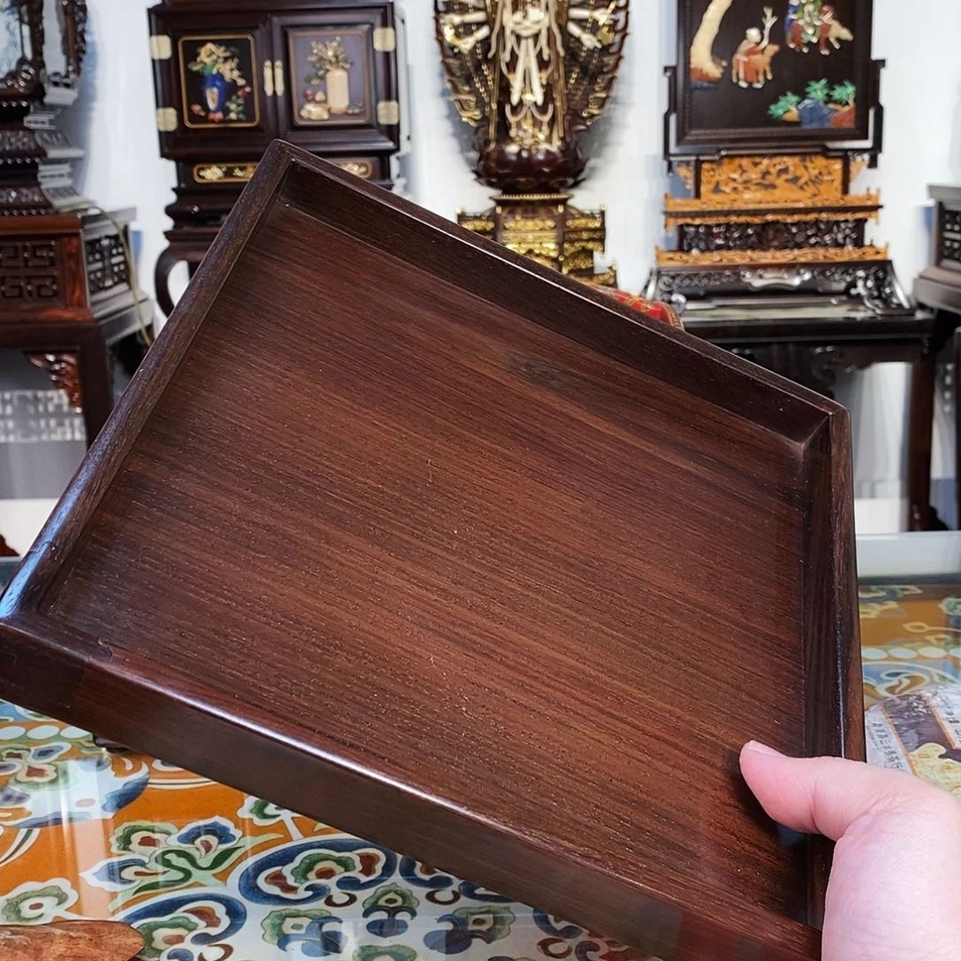驰****红酸枝木类成套家具大红酸枝托盘