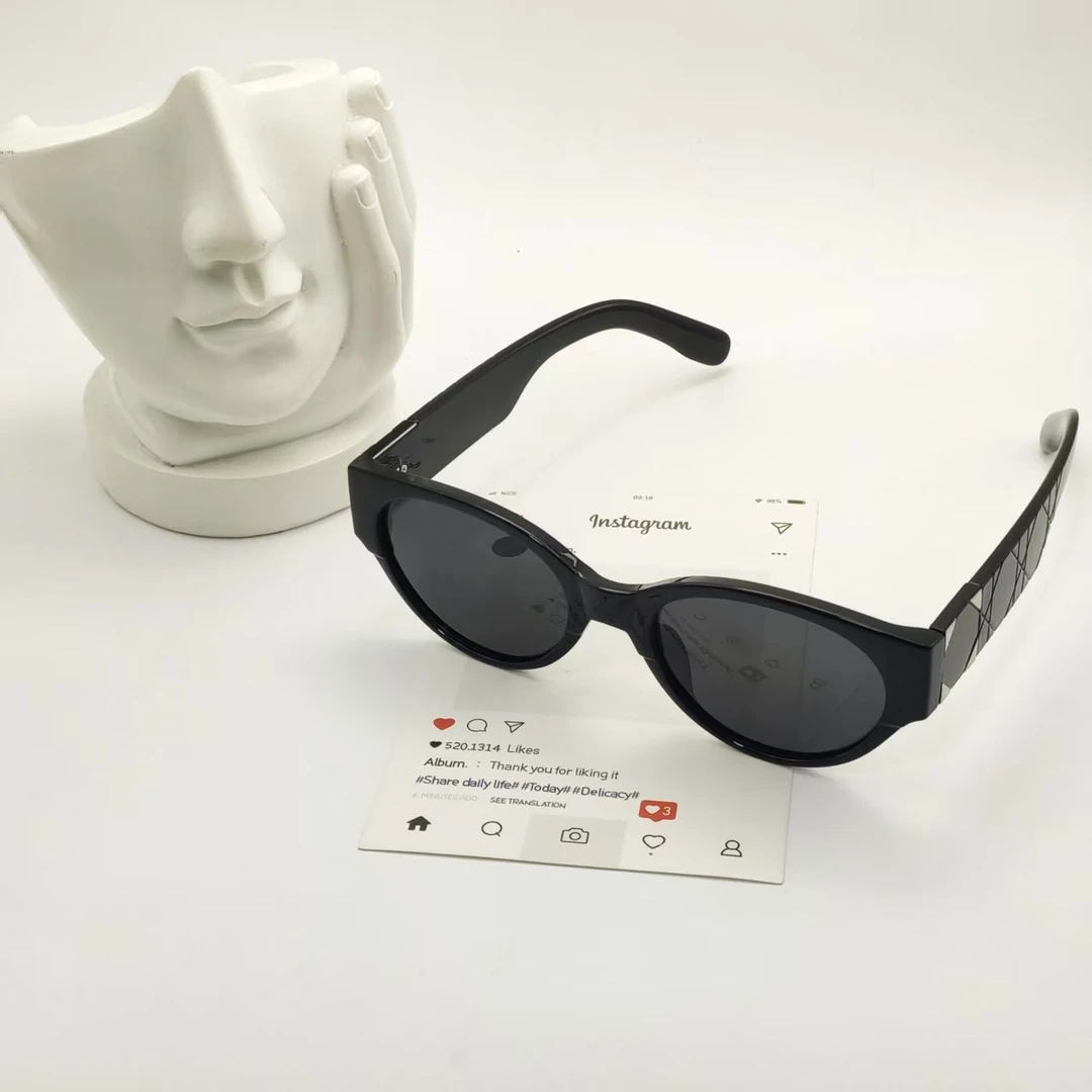 【5218】黑色框墨镜男女款高级感时尚太阳眼镜防紫外线