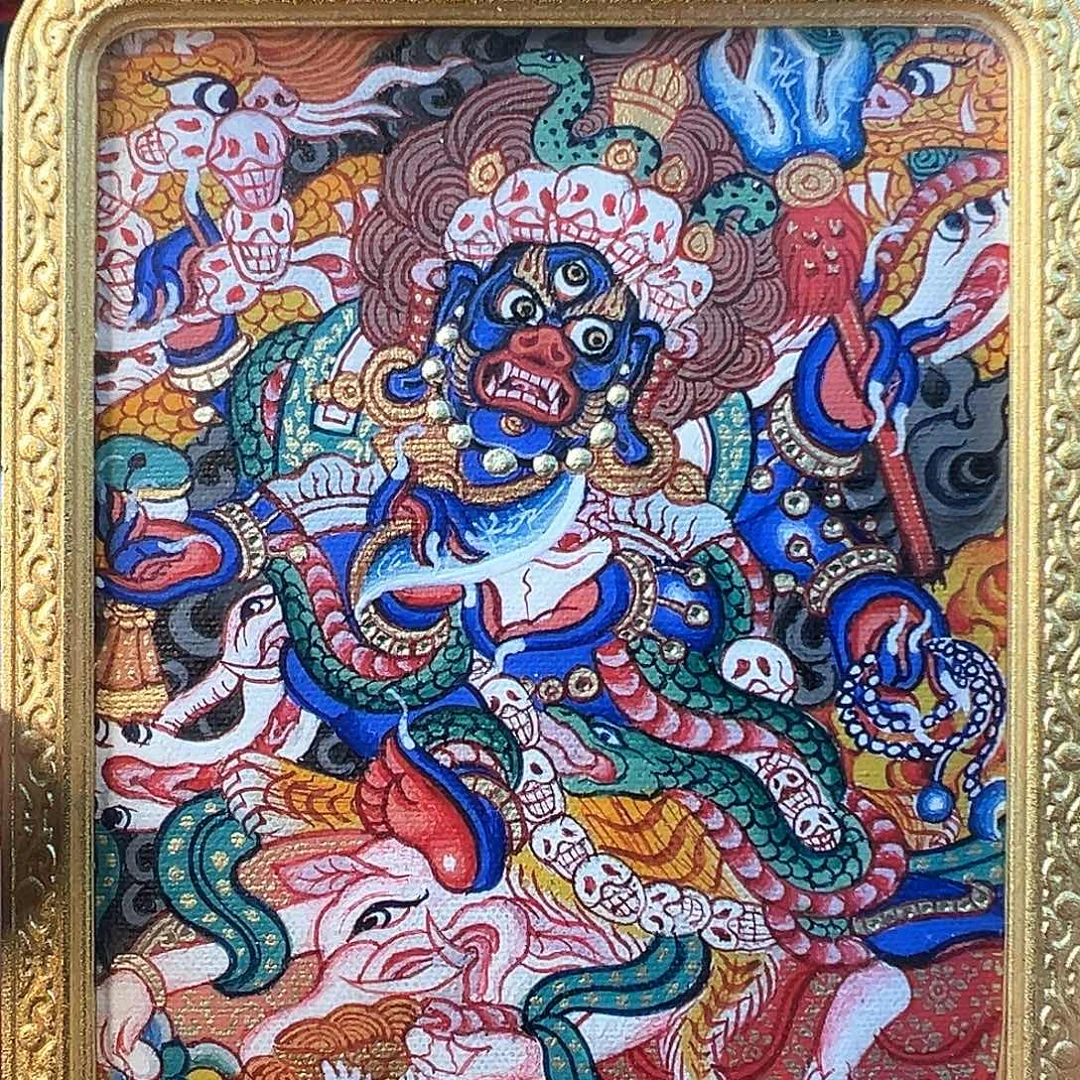 吊坠纯手绘唐卡六臂