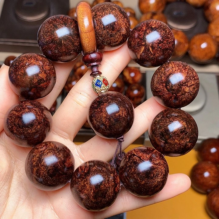 花梨木类手串/手链黄花梨风化料老挝花梨土埋料2.5