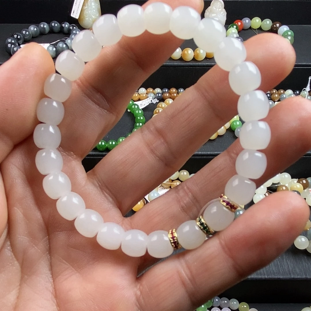 和田玉未镶嵌手链