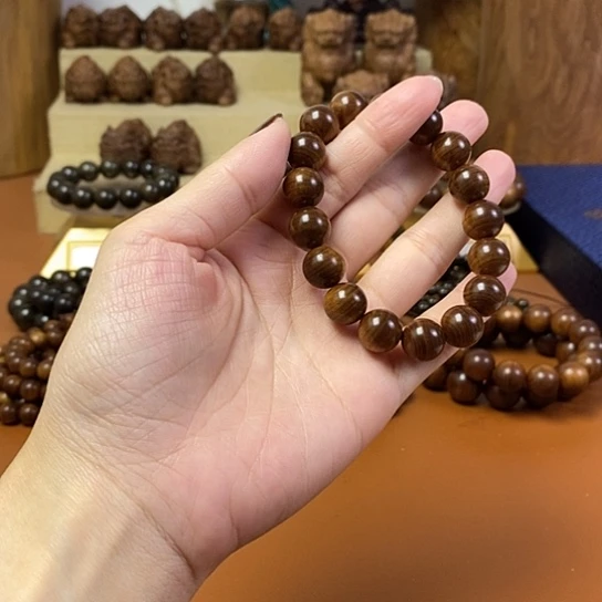 老山檀香黑肉沉水1.2手串
