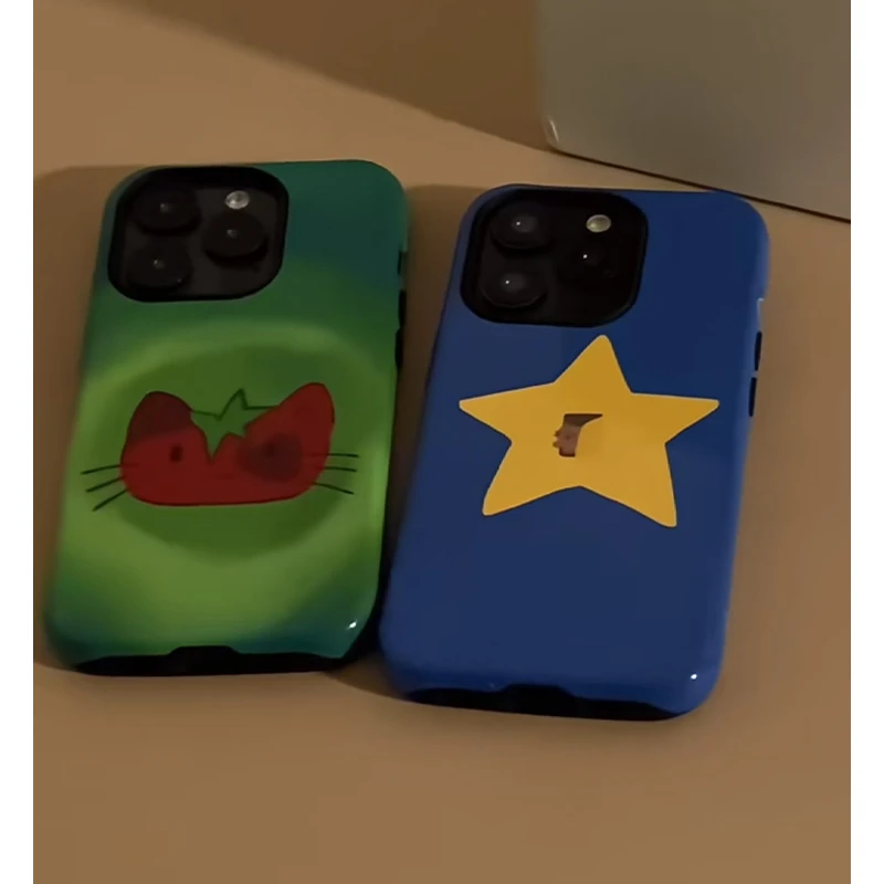 西红柿KT适用苹果16promax手机壳华为磨砂卡通小米15菲林二合一