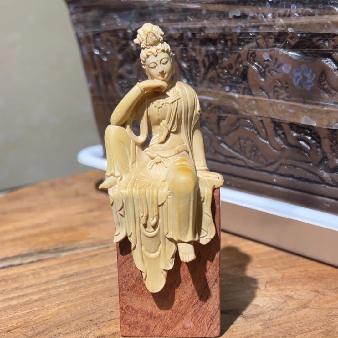 成套家具乌木类黄杨木自在观音