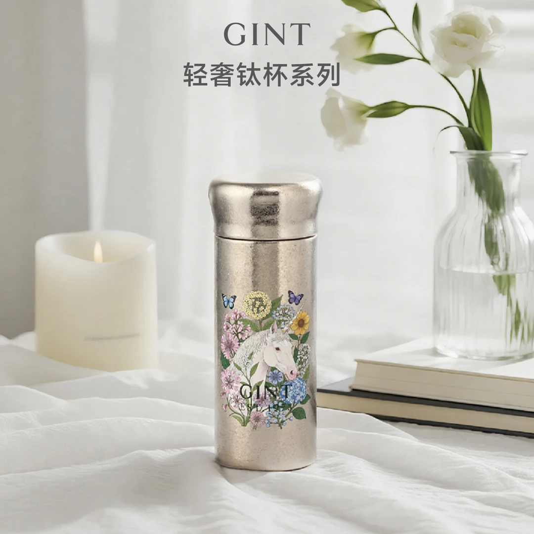 嘉特纯钛保温杯女2025新款迷你钛杯高颜值泡茶杯教师节礼物礼盒装