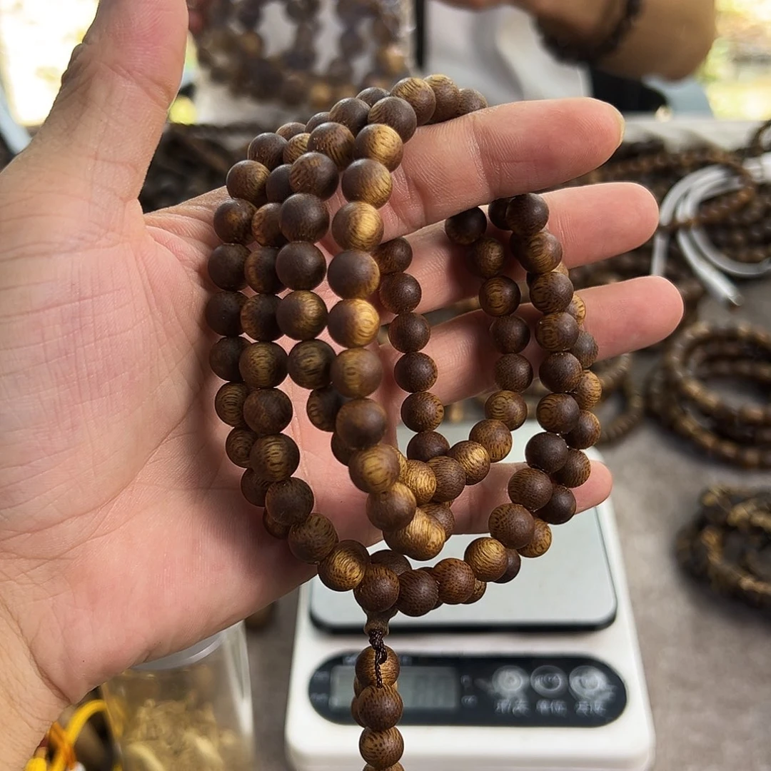 沉香碎屑沉香沉香0.8圆珠多圈20克多样性发一