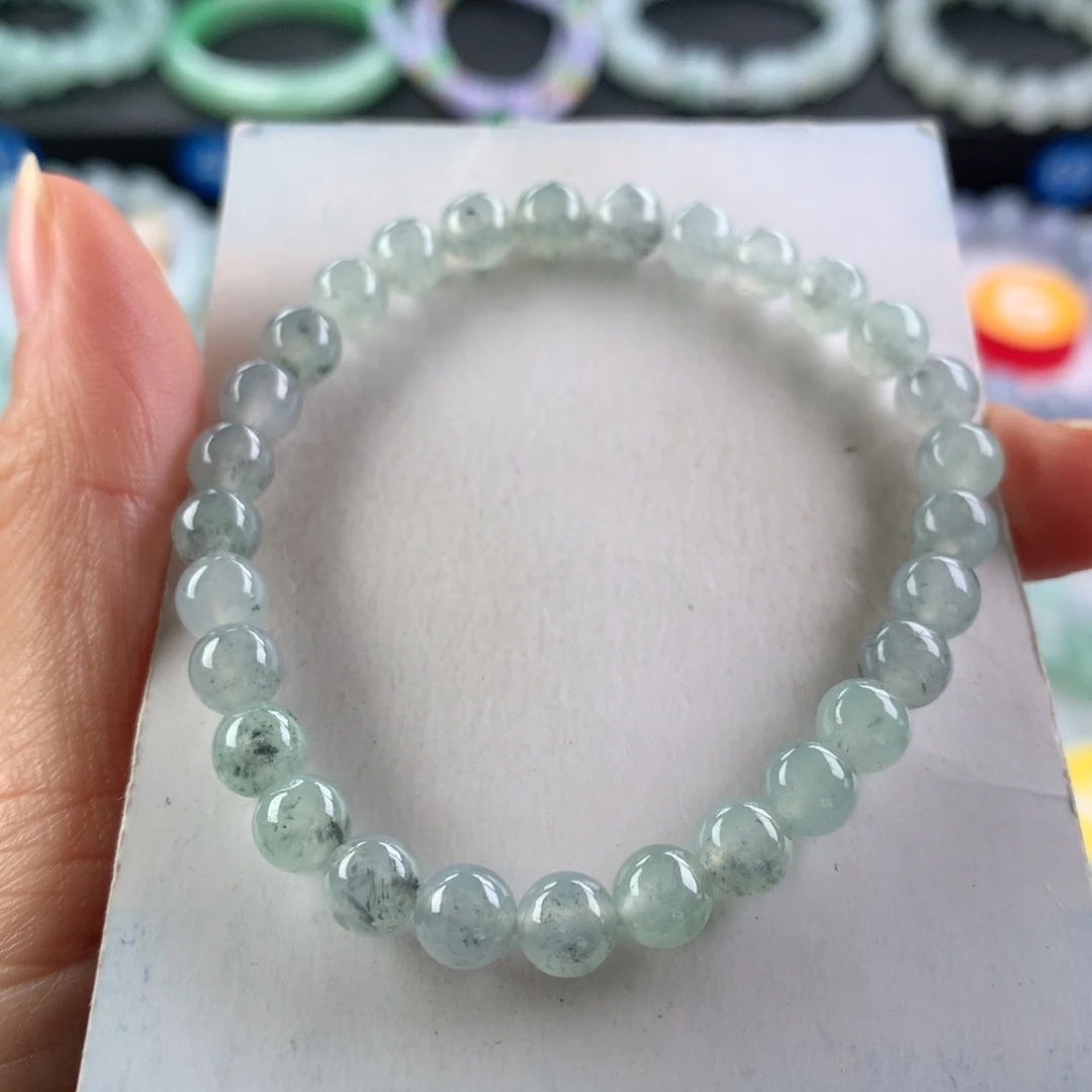 翡翠未镶嵌手链卡6.2