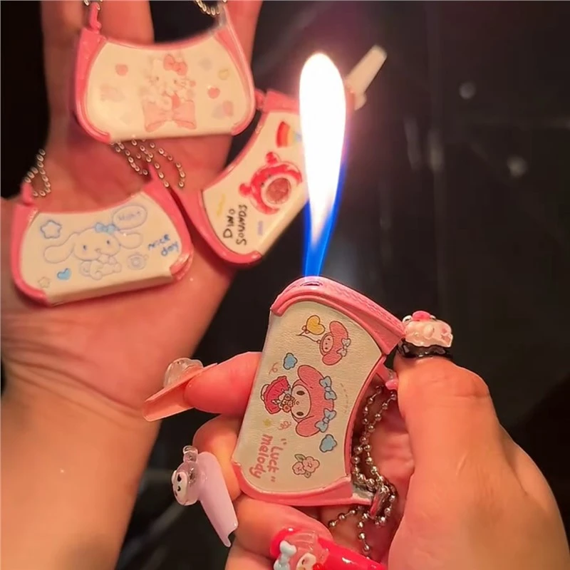 创意精致小巧可爱颜值卡通包包明火打火机送七夕礼物