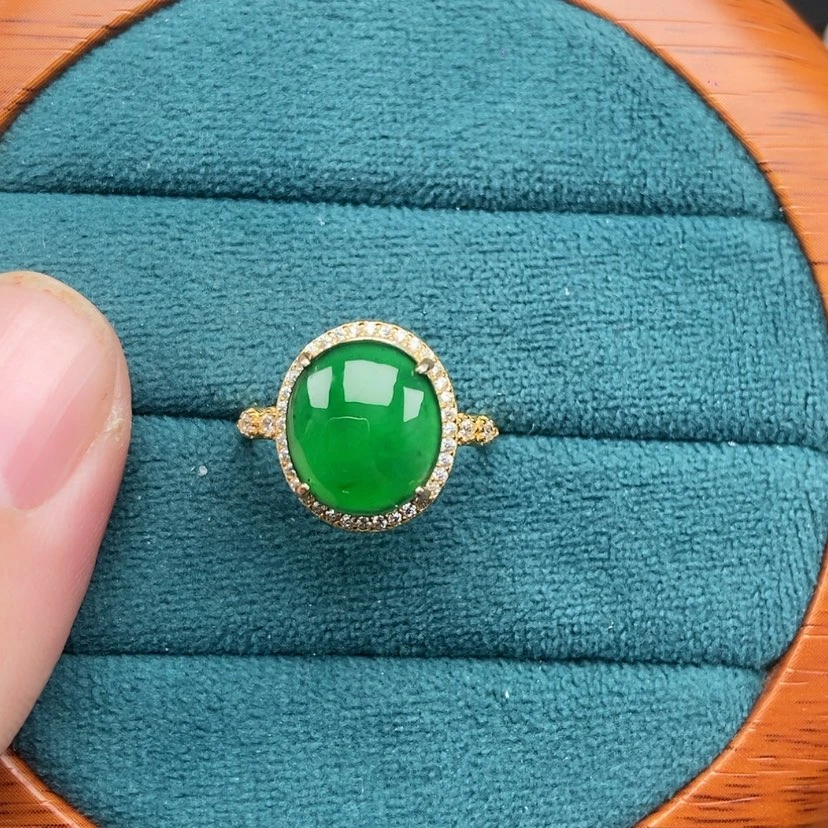 【闪购商品】银S925镶嵌戒指翡翠延*