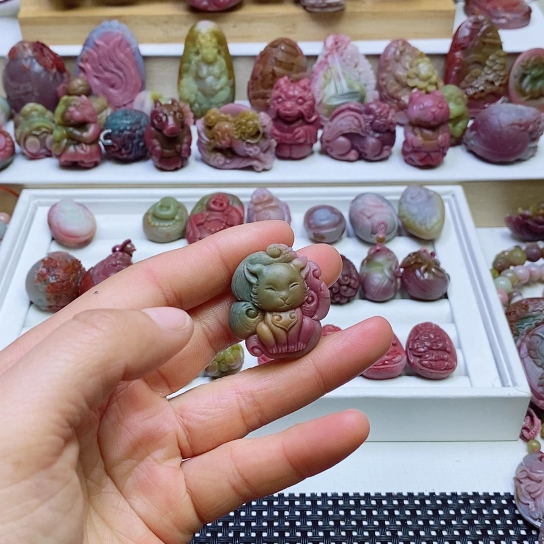 玛瑙/玉髓盐源玛瑙吊坠未镶嵌乐*