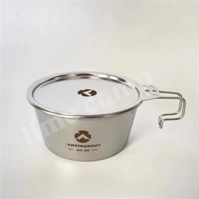 户外露营野餐不锈钢多功能雪拉杯可悬挂饭碗水杯