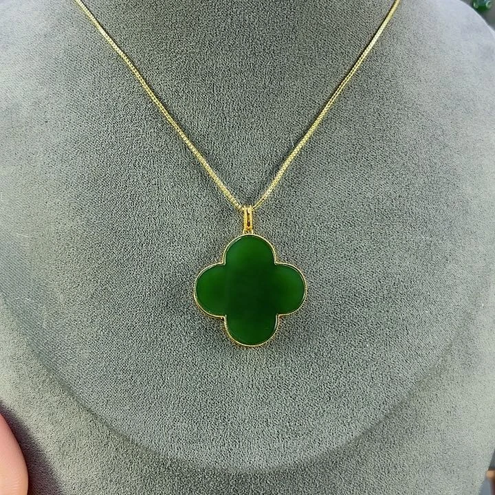 已***置和田玉18K金镶嵌吊坠(赠链)