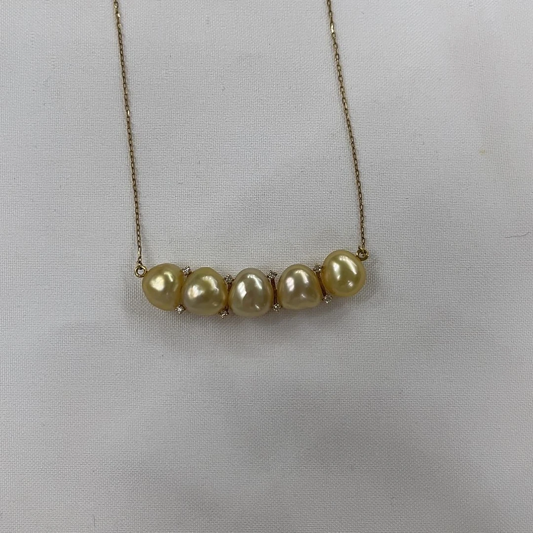 海水珍珠颈饰18K金镶嵌