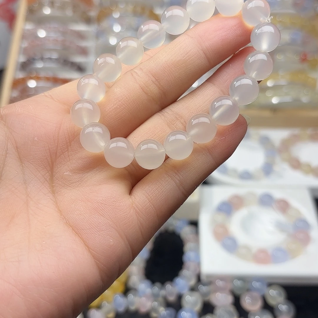 葡***籽玛瑙/玉髓未镶嵌手链