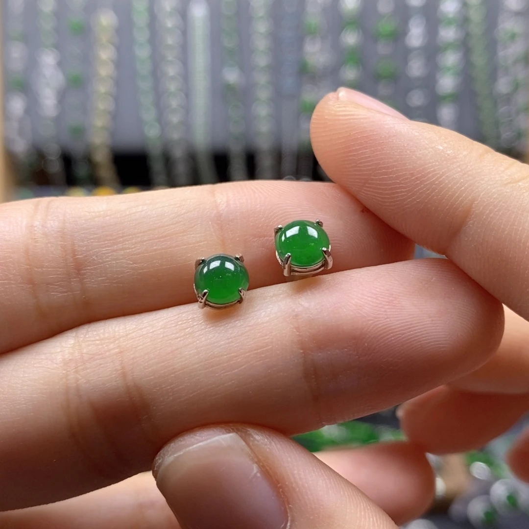 翡翠银S925镶嵌颈饰5.8mm