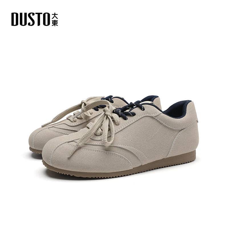 大东德训鞋女款2025夏季新款时尚百搭复古显瘦内增高休闲板鞋0777