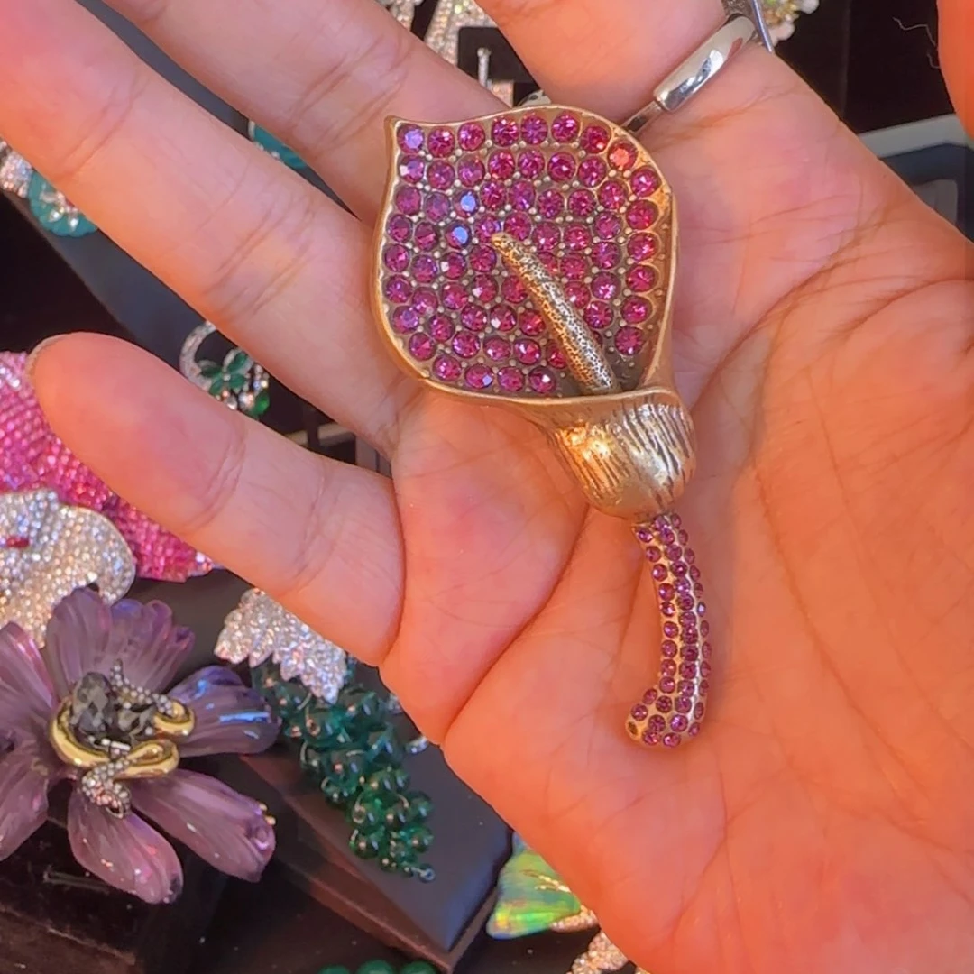 铁合金大理石畅*胸针