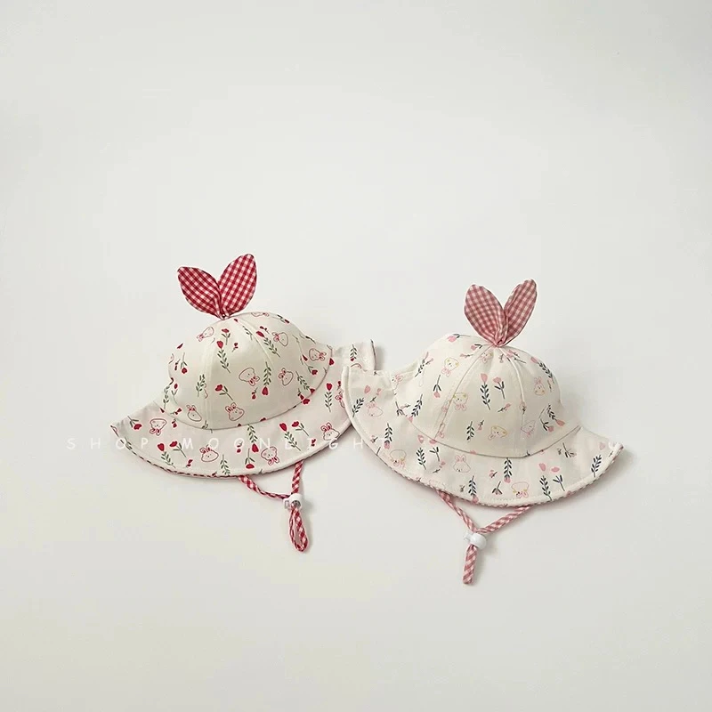 宝宝渔夫帽春秋季可爱大檐防晒帽婴幼儿帽子女宝薄款外出遮阳盆帽