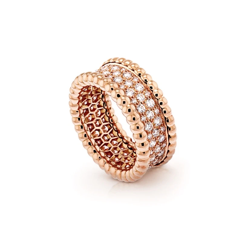 FXM/梓珊 925银合成锆石戒指 丝带宽版镶嵌戒指 ZF-D177