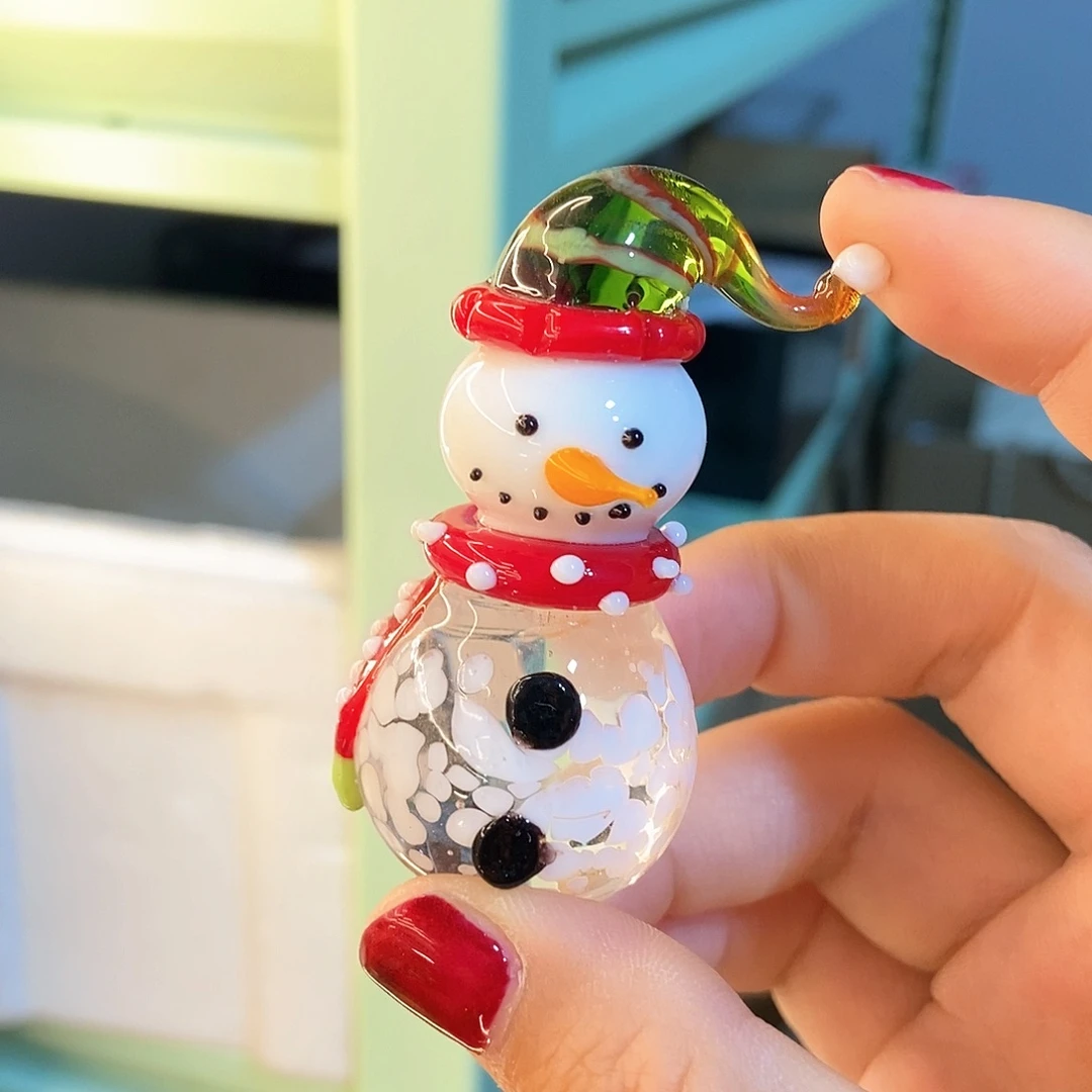 琉璃手工艺品雪人