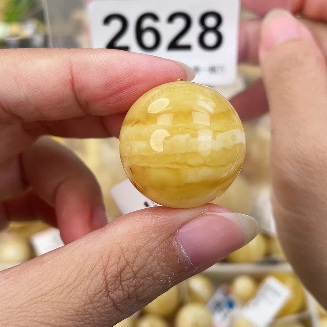 蜜蜡未镶嵌裸石25.2粉