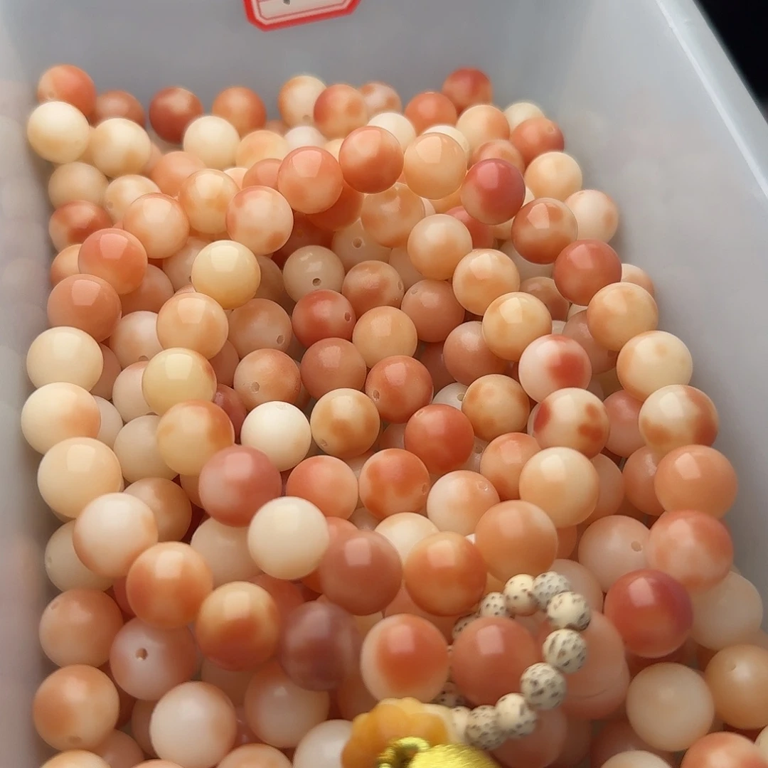 吊坠菩提根/象牙果50颗粉花皮12圆