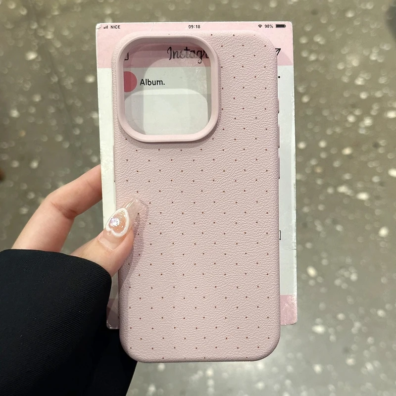 满屏波点适用于iphone15/16PRO苹果13/14手机壳软壳12荔枝纹11pro