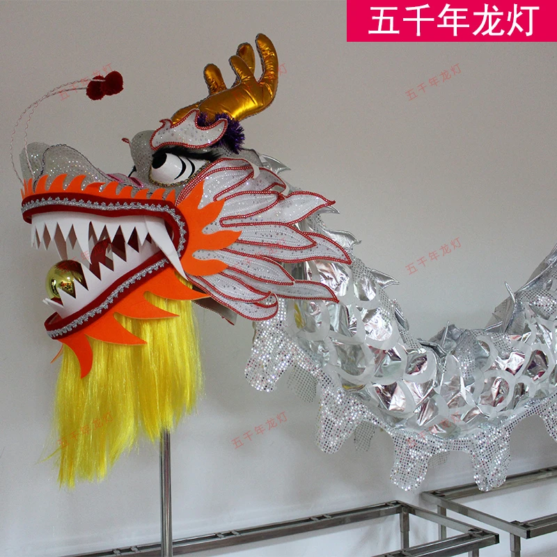 【银金龙】舞龙灯道具舞龙舞狮子舞龙服装表演道具民间手工艺品