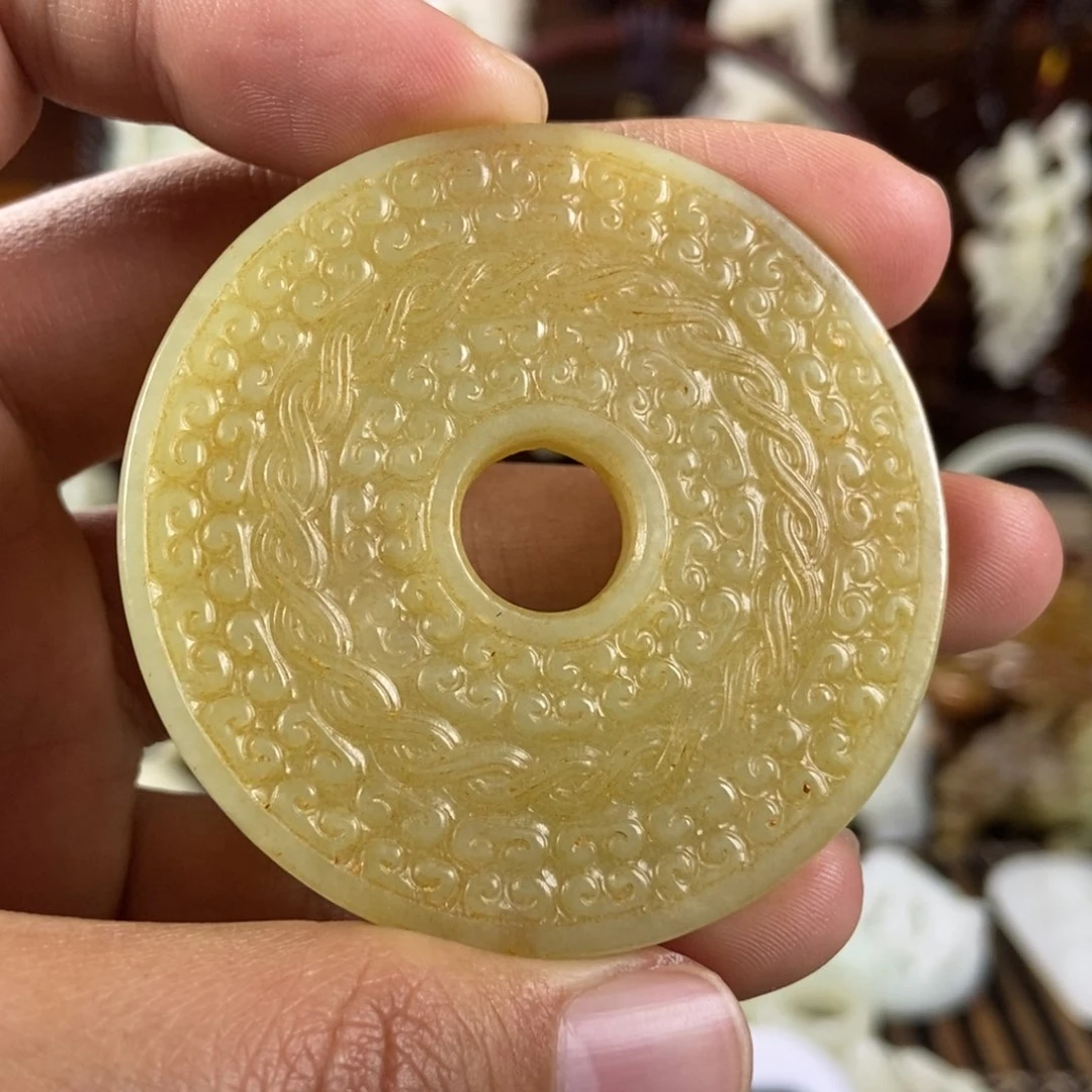 和田玉挂件未镶嵌紅*