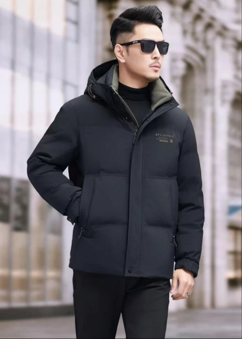 男士新款撤柜羽绒服连帽保暖冬季必备款男士羽绒服外套8302（TGFS）