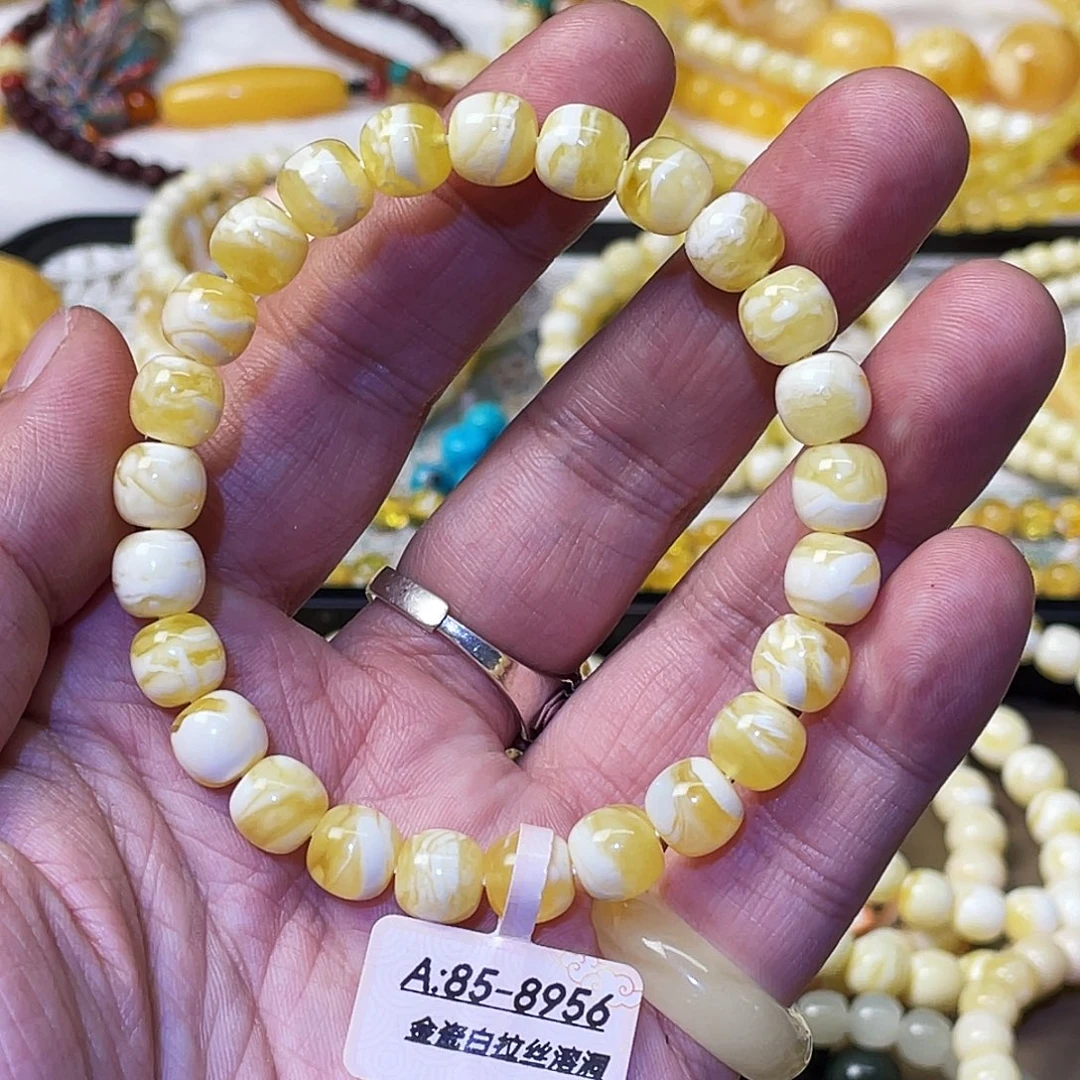 蜜蜡未镶嵌手串8.5mmmmmm