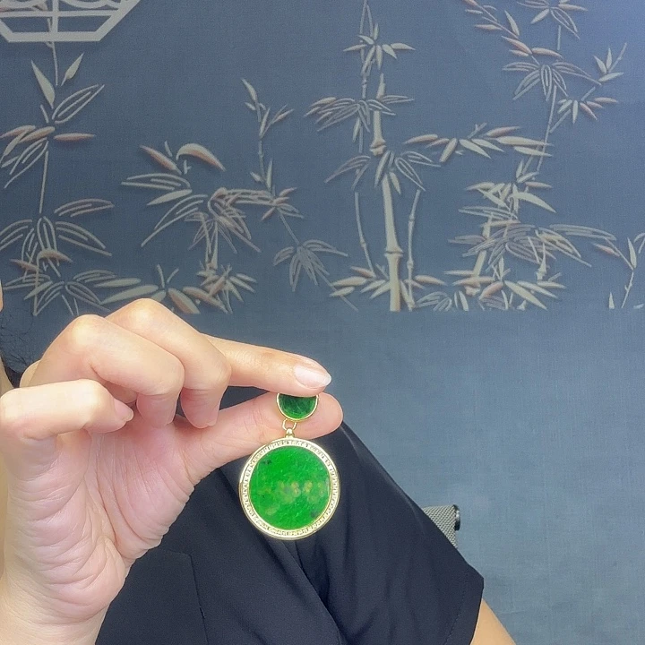 翡翠银S925镶嵌吊坠(不含链)特价