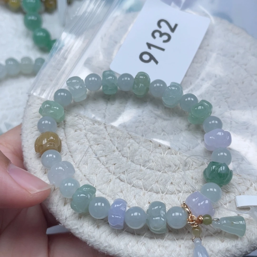 翡翠未镶嵌颈饰天然A货缅甸翡翠10mm