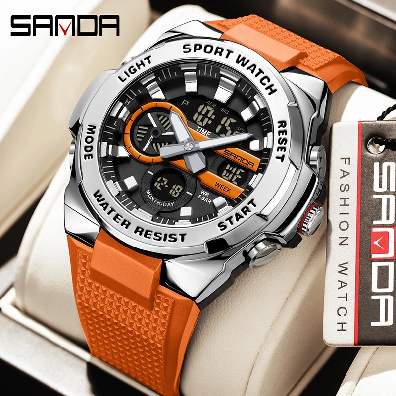 黑武士新款男士手表青少年运动电子表多功能户外闹钟防水夜光手表