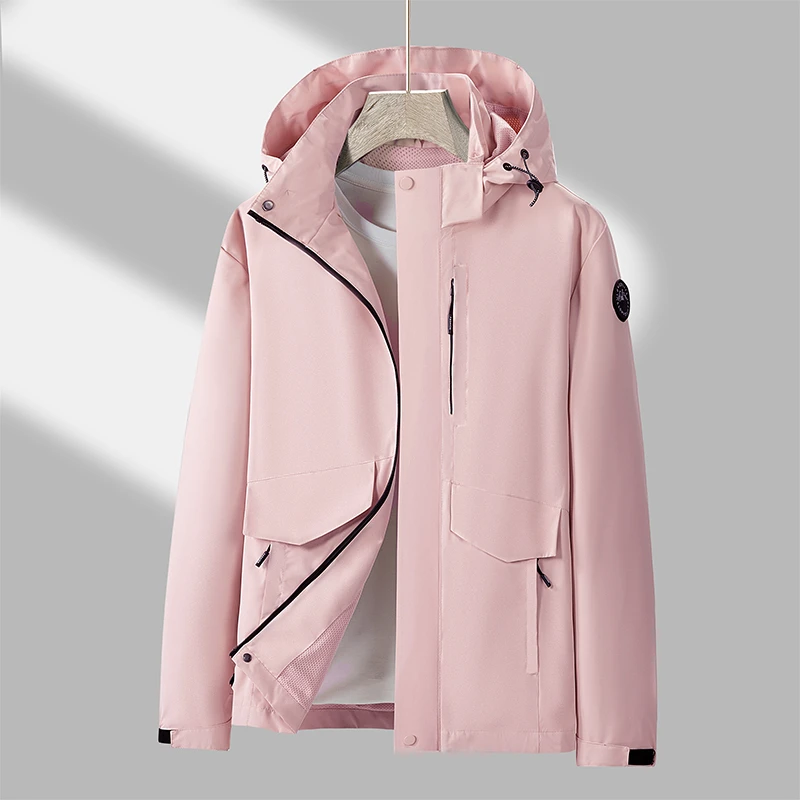春秋防风可拆卸帽情侣休闲工装户外春秋薄款运动夹克外套