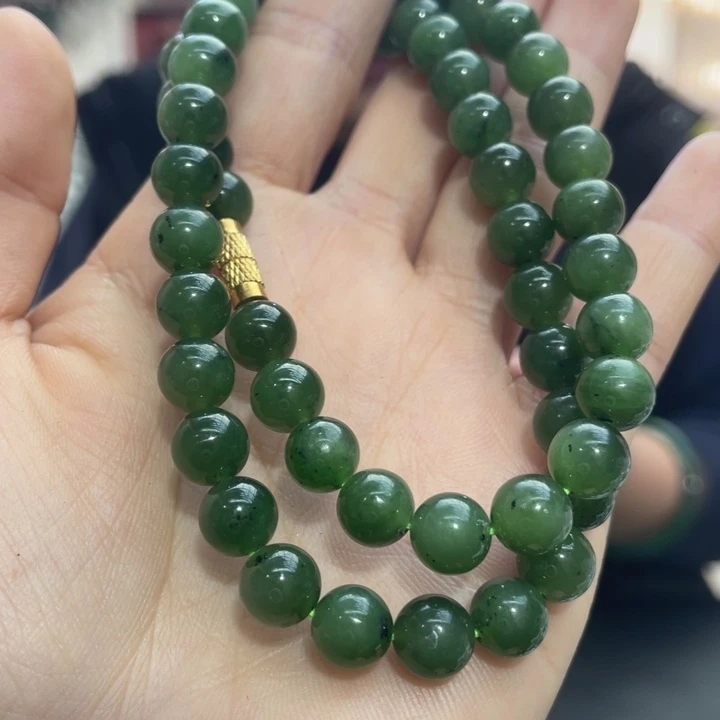 和田玉未镶嵌颈饰碧玉妈妈链