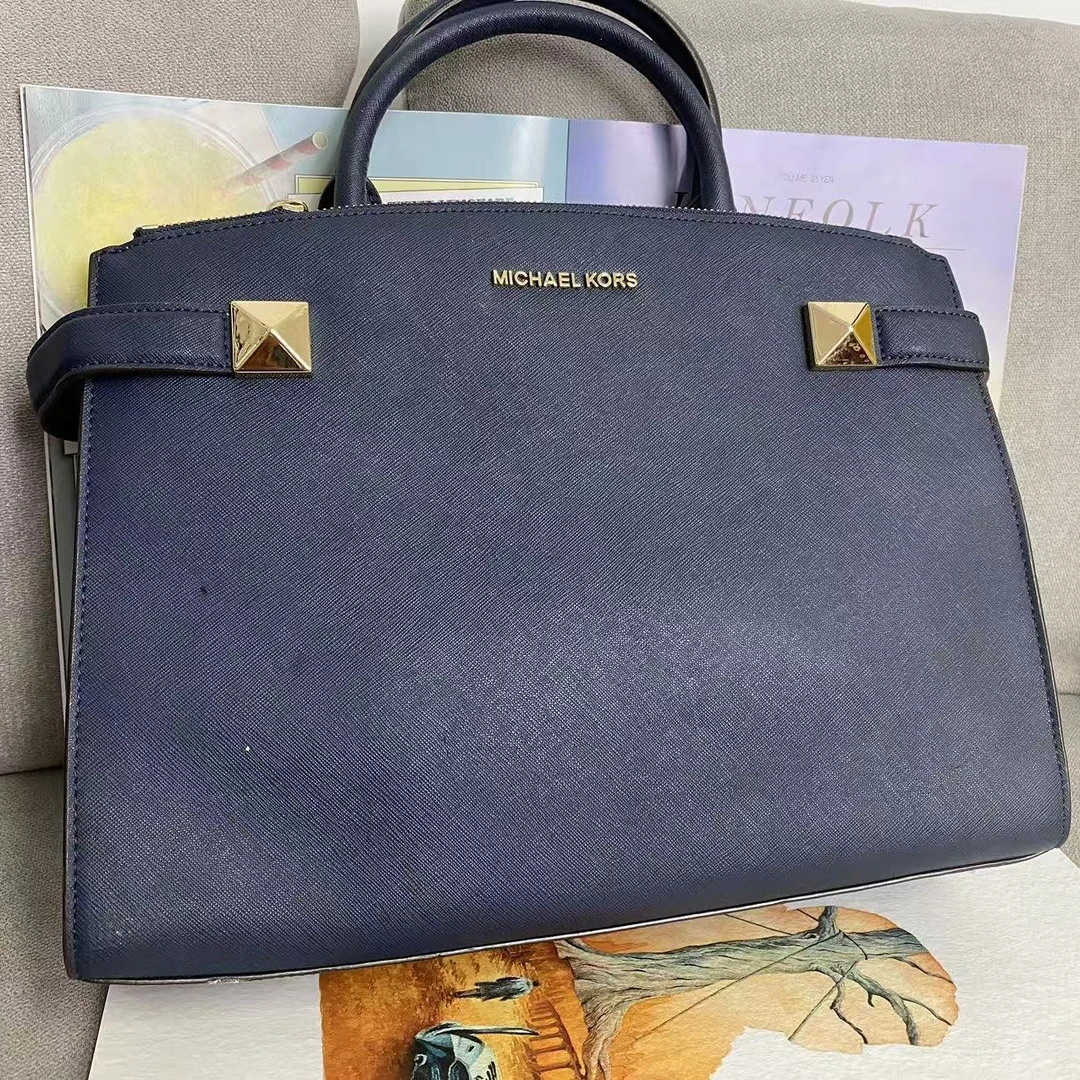 99新 MICHAEL KORS/迈克高仕 大麦中古/MK/蓝色手提/斜挎包/时尚