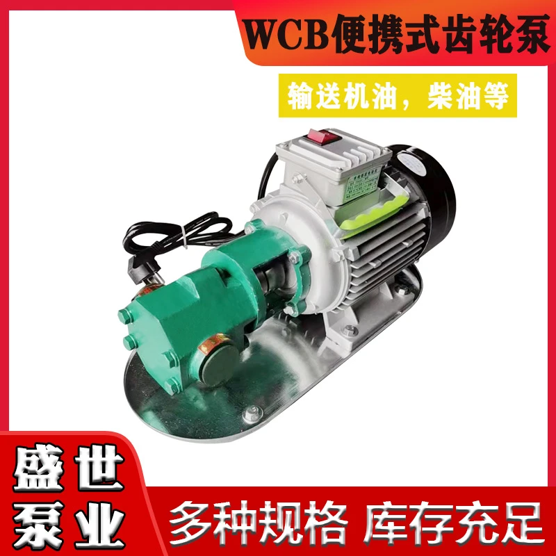 现货WCB齿轮泵防爆油泵手提便携微型铸铁卧式泵电动驱动2800转最