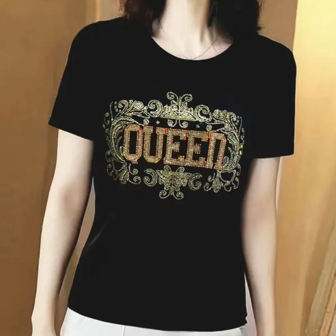 3遮肚可穿夏季圆领印花小衫中老年女装短袖t恤百搭洋气妈妈