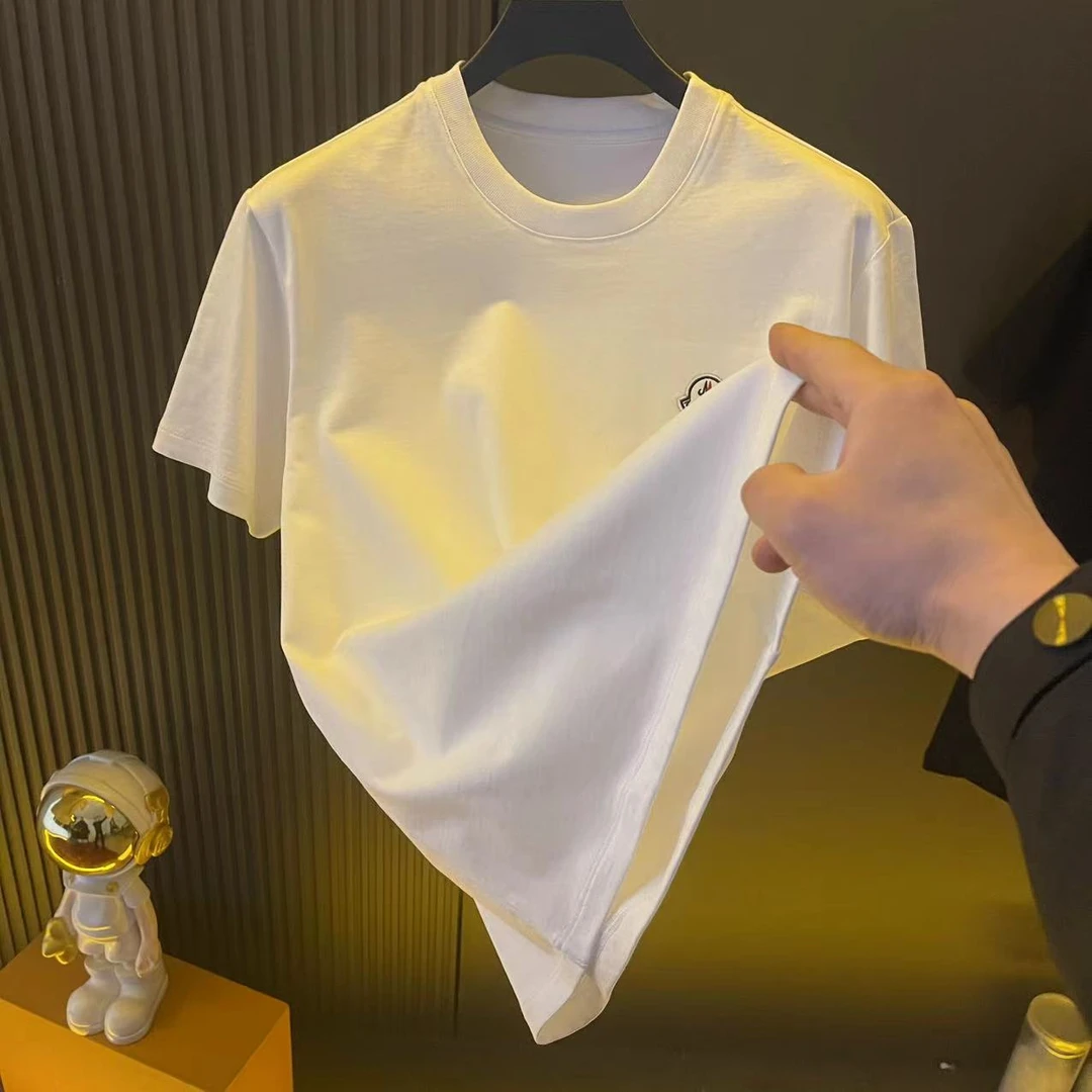 2025新款时尚潮流百搭高端奢潮大气男款运动休闲半袖欧萨蒙