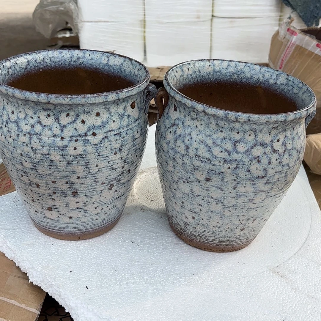 花盆紫砂泡泡耳朵两个口径19高度21