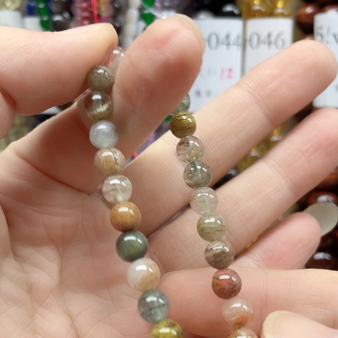 丑***丑合金玛瑙/玉髓珠宝半成品6mm一条