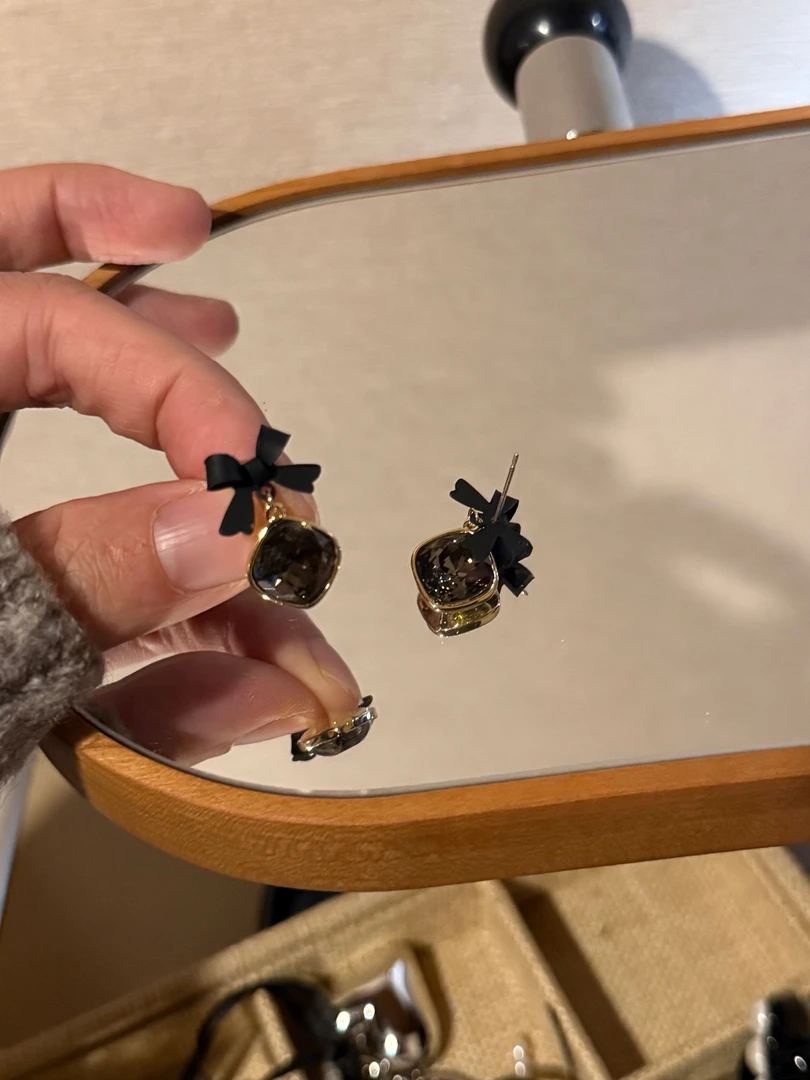 合金合成锆石耳饰 蝴蝶结耳坠可爱甜美耳钉元气少女251120-30