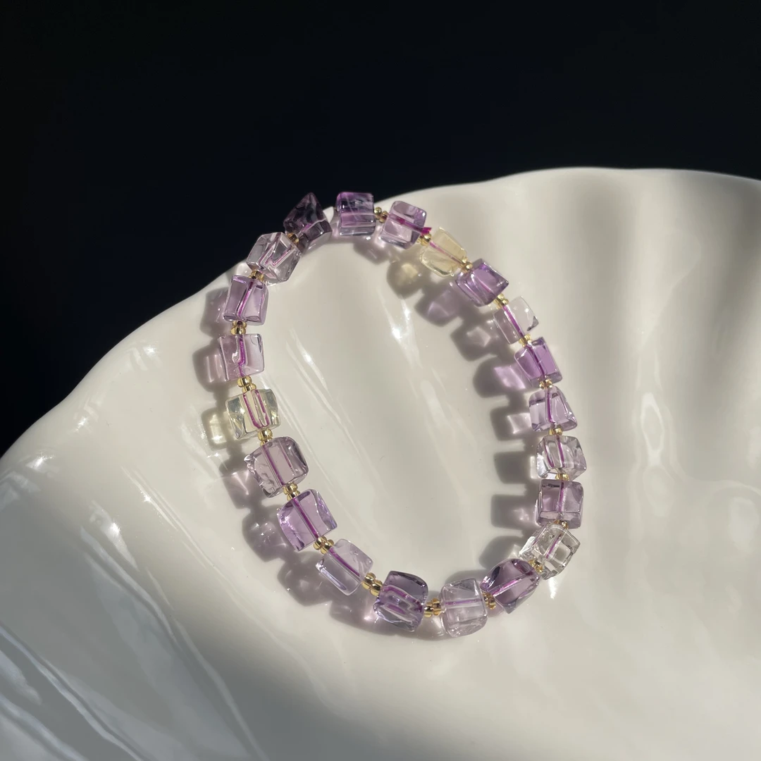 《名利双收》紫黄晶手串